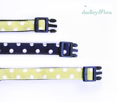 Navy Polka-Dot Pet Collar – Small