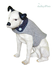 Grey Reclaimed Wool Dog Coat – Medium
